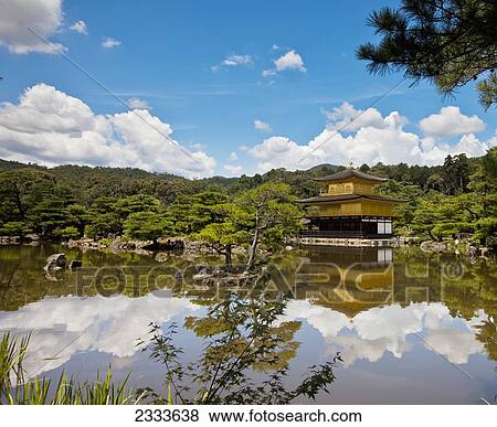 Golden Pavilion, With A Garden Design From The Muromachi Period; Kyoto, Japan View Large Photo Image Stock Photo - Golden Pavilion, With A Garden Design From The Muromachi Period; Kyoto, Japan. Fotosearch