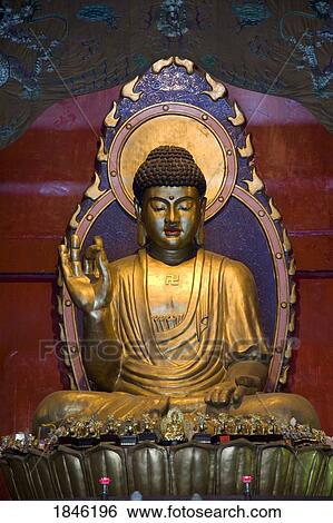 Golden Statue Of Buddha View Large Photo Image Stock Photograph - Golden Statue Of Buddha. Fotosearch