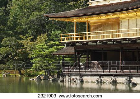 Stock Image - Golden Temple, Shogun Ashikaga Yoshimitsu; Kyoto, Japan. Fotosearch