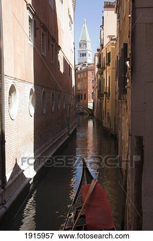 Gondola And Canal View Large Photo Image Stock Photo - Gondola And Canal. Fotosearch