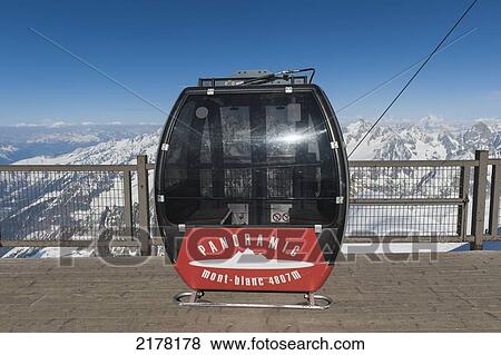 Gondola In The French Alps; Chamonix-Mont-Blanc Rhone-Alpes France View Large Photo Image Stock Photo - Gondola In The French Alps; Chamonix-Mont-Blanc Rhone-Alpes France. Fotosearch