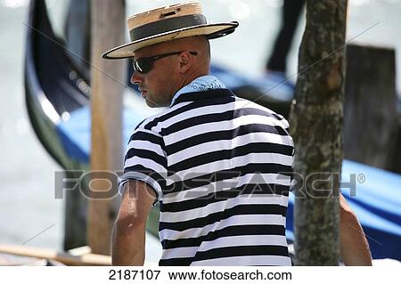 Stock Photo - Gondola On Canal Venice Italy. Fotosearch