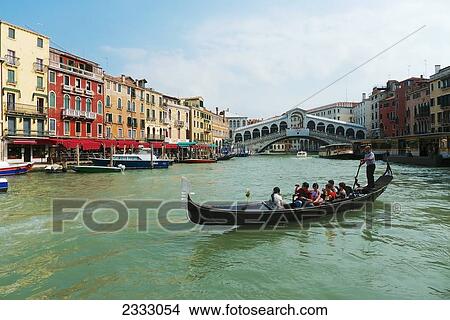Picture - Gondola On Grand Canal; Venice, Italy. Fotosearch
