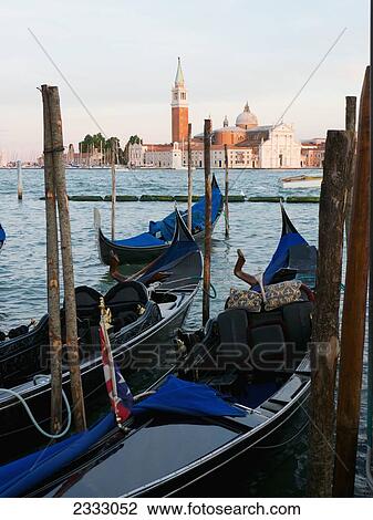 Gondola Station On Grand Canal By St Mark's Square; Venice, Italy View Large Photo Image Stock Image - Gondola Station On Grand Canal By St Mark's Square; Venice, Italy. Fotosearch