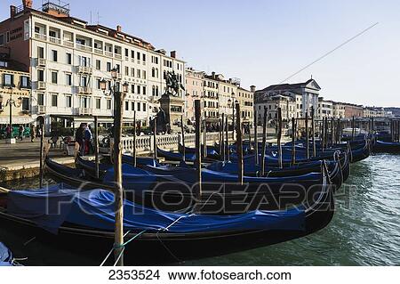 Picture - Gondolas And Riva Degli Schiavoni; Venice, Italy. Fotosearch