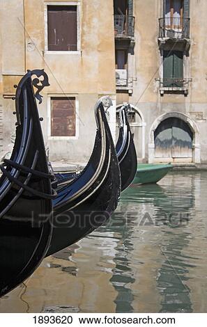 Stock Image - Gondolas In A Row. Fotosearch