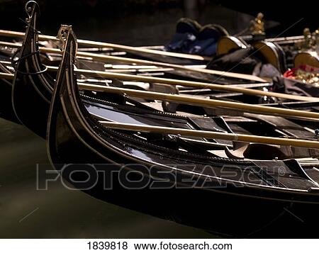 Stock Photo - Gondolas; Venice, Italy. Fotosearch