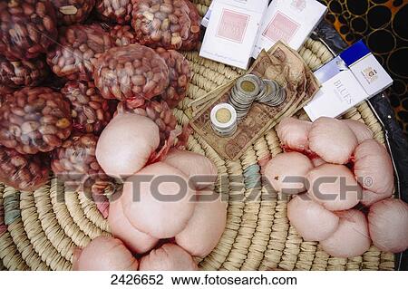 Stock Image - Goods on sale; Harar, Ethiopia. Fotosearch