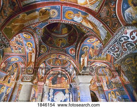 Goreme Open Air Museum, Cappadocia, Turkey; Low Angle View Of Religious Paintings View Large Photo Image Picture - Goreme Open Air Museum, Cappadocia, Turkey; Low Angle View Of Religious Paintings. Fotosearch