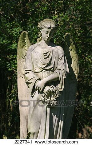 Gothic Angel Figurehead, The East Cemetery, Highgate, London, England, Uk, Europe View Large Photo Image Stock Image - Gothic Angel Figurehead, The East Cemetery, Highgate, London, England, Uk, Europe. Fotosearch