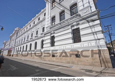 Stock Image - Government Palace, currently Prefecture of Chuquisaca, Sucre, Chuquisaca Department, Bolivia. Fotosearch