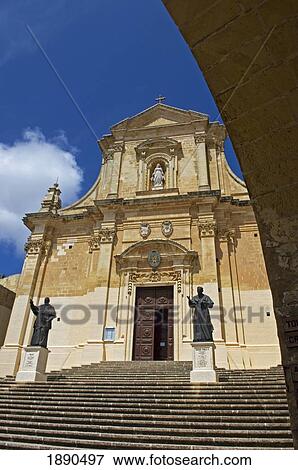 Gozo Cathedral View Large Photo Image Stock Photo - Gozo Cathedral. Fotosearch