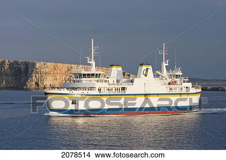 Picture - Gozo Channel Line Ferry By Comino Island, Malta. Fotosearch