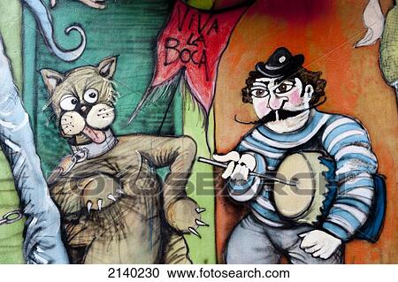 Stock Image - Graffiti In Caminito, La Boca, Buenos Aires, Argentina. Fotosearch