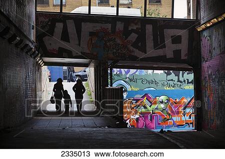 Stock Image - Graffiti Tunnel At Leake Street; Lambeth, London, England, Uk. Fotosearch