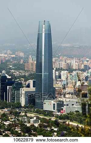 Stock Photo - Gran Torre Santiago; Santiago, Santiago Metropolitan Region, Chile. Fotosearch