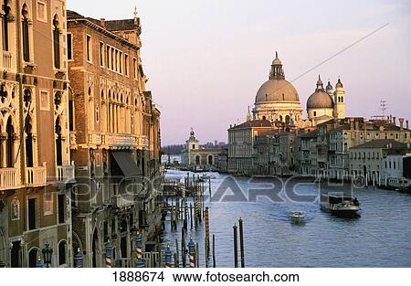 Picture - Grand Canal From Ponto Dell' Accademia With Santa Maria Della Salute. Fotosearch
