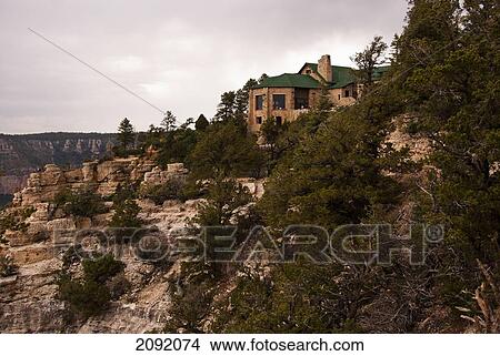 Grand Canyon Lodge Perched On North Rim Of Grand Canyon; Kanab Utah Usa View Large Photo Image Picture - Grand Canyon Lodge Perched On North Rim Of Grand Canyon; Kanab Utah Usa. Fotosearch