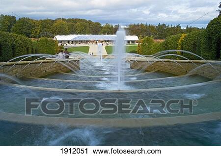 Stock Image - Grand Cascade In Alnwick Garden, Alnwick, Northumberland, England, Uk. Fotosearch