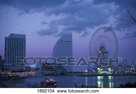 Grand Hotel And Shinko Park Amusement Area View Large Photo Image Picture - Grand Hotel And Shinko Park Amusement Area. Fotosearch