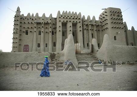 Stock Image - Grand Mosque At Djenne, Mali. Fotosearch
