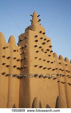 Grand Mosque At Djenne, Mali View Large Photo Image Stock Photo - Grand Mosque At Djenne, Mali. Fotosearch