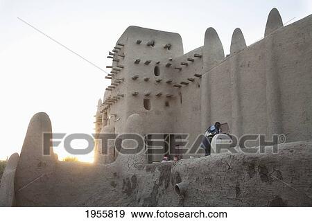 Grand Mosque At Djenne, Mali View Large Photo Image Stock Photo - Grand Mosque At Djenne, Mali. Fotosearch