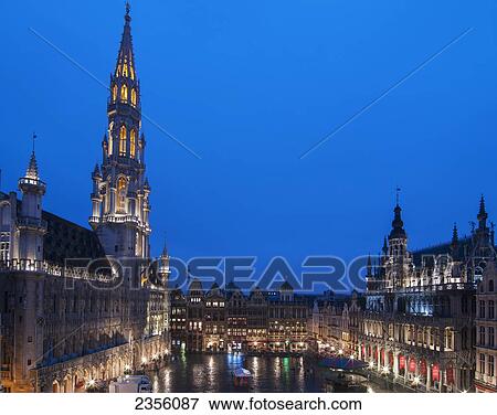 Stock Photo - Grand Place; Brussels, Belgium. Fotosearch