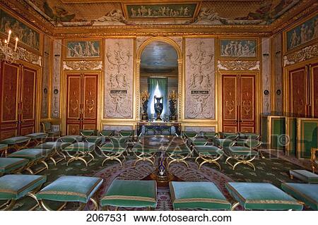 Stock Image - Grand Salon Of The Empress Or Salon Of Games In The Palace Of Fontainebleau, Fontainebleau, Seine-Et-Marne, France. Fotosearch