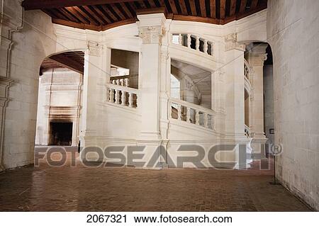 Grand Staircase, Double-Helix Staircase Presumably Designed By Leonardo Da Vinci In The Chateau De Chambord, France View Large Photo Image Stock Image - Grand Staircase, Double-Helix Staircase Presumably Designed By Leonardo Da Vinci In The Chateau De Chambord, France. Fotosearch