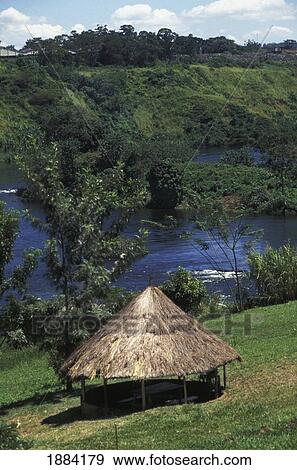 Grass Hut Along The Edge Of The Nile River View Large Photo Image Stock Photo - Grass Hut Along The Edge Of The Nile River. Fotosearch