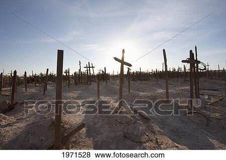 Graves In The Abandoned Cemetery Of Pampa Union, Antofagasta Region, Chile View Large Photo Image Stock Photo - Graves In The Abandoned Cemetery Of Pampa Union, Antofagasta Region, Chile. Fotosearch