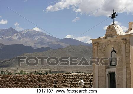 Stock Photo - Graveyard And Andes. Fotosearch
