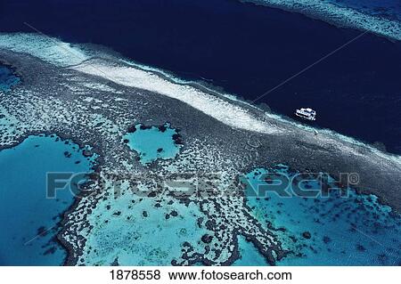 Great Barrier Reef, High Angle View View Large Photo Image Stock Photo - Great Barrier Reef, High Angle View. Fotosearch