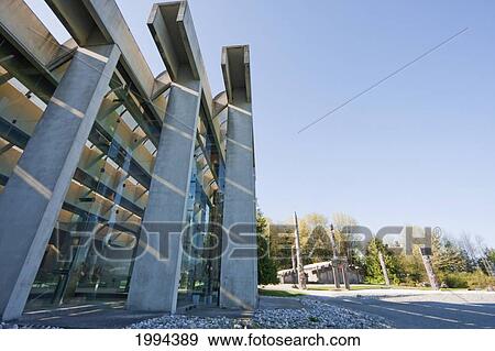 Stock Photo - Great Hall Of The Anthropology Museum Of The University Of British Columbia, Vancouver, British Columbia, Canada. Fotosearch