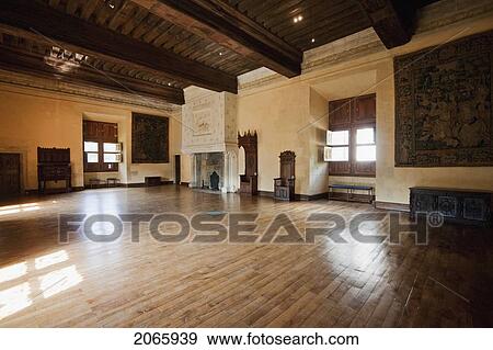 Great Hall Where Balls And Banquets Were Held In Chateau D'azay-Le-Rideau, Azay-Le-Rideau, Indre-Et-Loire, France View Large Photo Image Stock Photo - Great Hall Where Balls And Banquets Were Held In Chateau D'azay-Le-Rideau, Azay-Le-Rideau, Indre-Et-Loire, France. Fotosearch