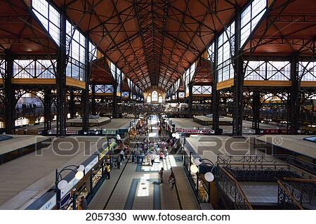 Stock Image - Great Market Hall, Budapest, Hungary. Fotosearch