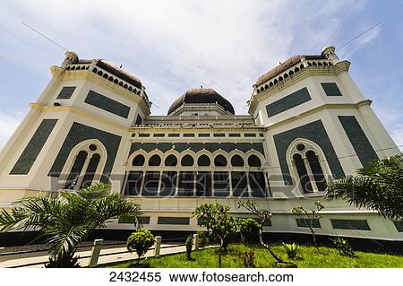 Stock Photography - Great Mosque, Medan, North Sumatra, Indonesia. Fotosearch