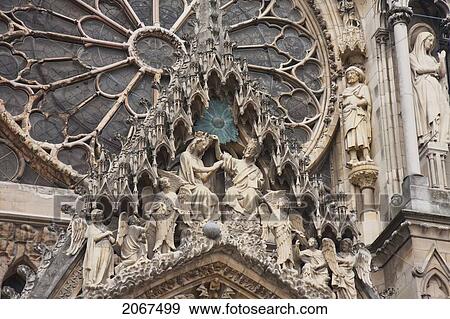 Great Rose Window On The West Fa View Large Photo Image Stock Photo - Great Rose Window On The West Fa. Fotosearch
