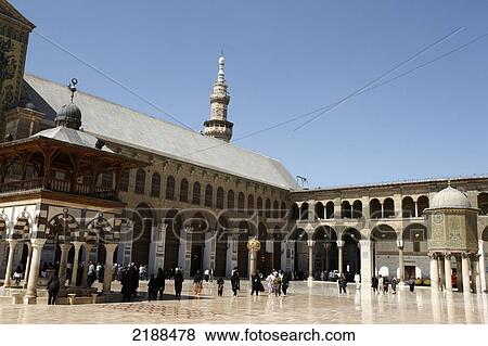 GREAT UMAYYAD MOSQUE DAMASCUS SYRIA View Large Photo Image Stock Photo - GREAT UMAYYAD MOSQUE DAMASCUS SYRIA. Fotosearch