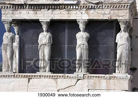 Greece, Acropolis; Athens, The Caryatid Porch of Erechtheion Temple View Large Photo Image Stock Photo - Greece, Acropolis; Athens, The Caryatid Porch of Erechtheion Temple. Fotosearch