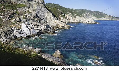 Stock Photo - Greece, Aghios Ioannis beach; Skopelos Island. Fotosearch