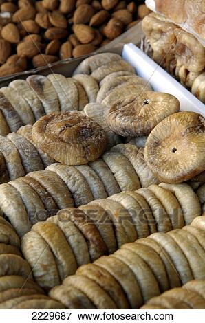 Stock Photo - Greece: Athens, Dried Figs For Sale In The Central Market On Athinas Street Copyright Anna Watson/Axiom.. Fotosearch