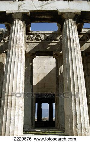 Stock Photograph - Greece: Athens, Temple Of Hephaestus (Thession). Copyright Anna Watson/Axiom. Fotosearch