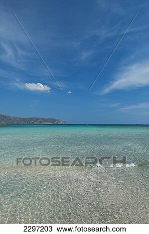 Greece, Crete, Looking out to sea from the beach at Elafonisi; Elafonisi View Large Photo Image Stock Image - Greece, Crete, Looking out to sea from the beach at Elafonisi; Elafonisi. Fotosearch