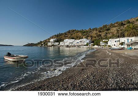 Greece, Crete, Loutro Beach; Loutro View Large Photo Image Stock Image - Greece, Crete, Loutro Beach; Loutro. Fotosearch