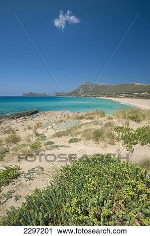 Greece, Crete, Sand dunes and beach; Falassarna View Large Photo Image Stock Image - Greece, Crete, Sand dunes and beach; Falassarna. Fotosearch