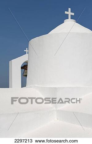 Stock Image - Greece, Crete, Small church; Chania. Fotosearch