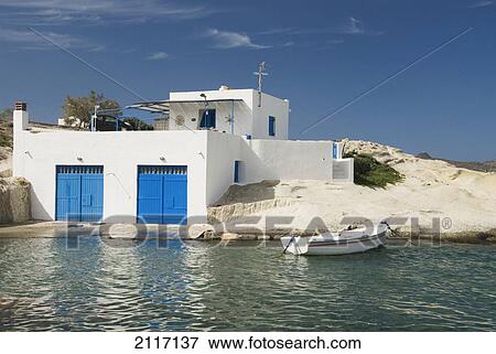 Greece, Cyclades, Island of Milos, small village near Agios Konstantinos. View Large Photo Image Stock Photo - Greece, Cyclades, Island of Milos, small village near Agios Konstantinos.. Fotosearch