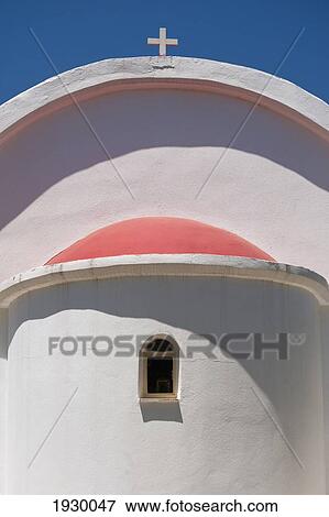 Stock Photo - Greece, Detail of Small Church Between Limnes and Houmeriakos Village; Crete. Fotosearch